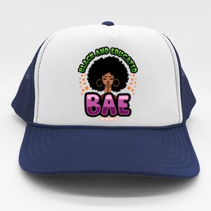 Black And Educated Pretty Black Bae Black Owned Gift Trucker Hat