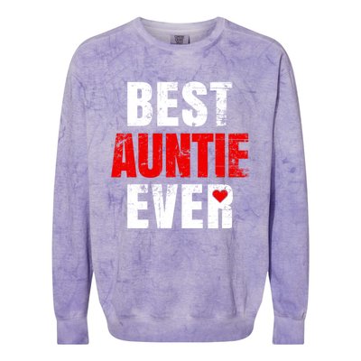 Best Auntie Ever Valentines Day Auntie Mothers Day Cute Gift Colorblast Crewneck Sweatshirt