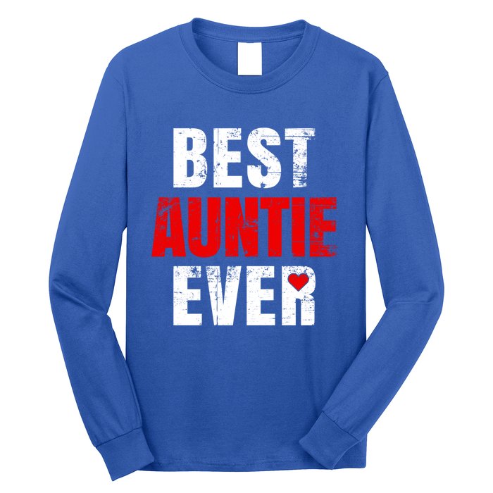 Best Auntie Ever Valentines Day Auntie Mothers Day Cute Gift Long Sleeve Shirt