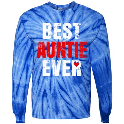 Best Auntie Ever Valentines Day Auntie Mothers Day Cute Gift Tie-Dye Long Sleeve Shirt