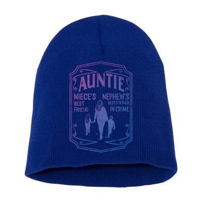 Best Aunt Ever Auntie Niece Best Friend Nephew Best Partner Cute Gift Short Acrylic Beanie