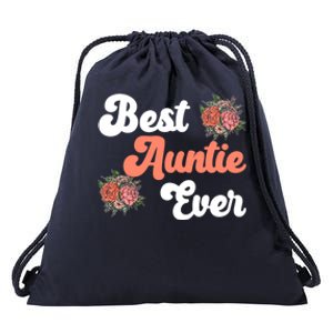 Best Auntie Ever Niece Nephew Aunt Gift Drawstring Bag