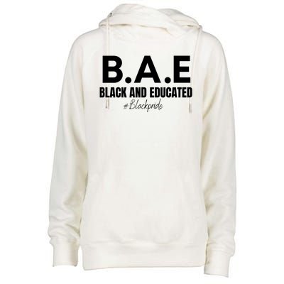 Black And Educated Pride Womens Funnel Neck Pullover Hood