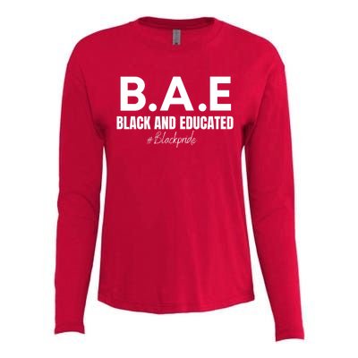 Black And Educated Pride Womens Cotton Relaxed Long Sleeve T-Shirt