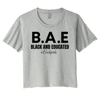 Black And Educated Pride Women's Crop Top Tee