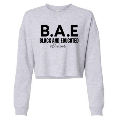 Black And Educated Pride Cropped Pullover Crew