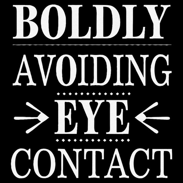 Boldly Avoiding Eye Contact Funny Introvert Drawstring Bag