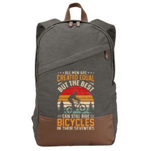 Bike All Equal But The Best Ride Bicycles Seventies Cotton Canvas Backpack