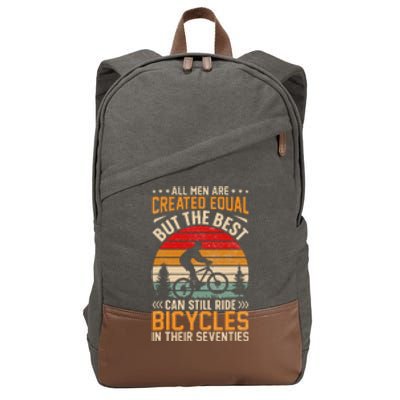 Bike All Equal But The Best Ride Bicycles Seventies Cotton Canvas Backpack