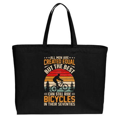 Bike All Equal But The Best Ride Bicycles Seventies Cotton Canvas Jumbo Tote