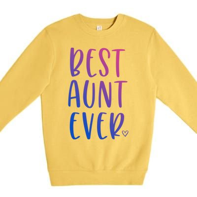 Best Aunt Ever Auntie Gift Premium Crewneck Sweatshirt