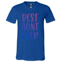 Best Aunt Ever Auntie Gift V-Neck T-Shirt