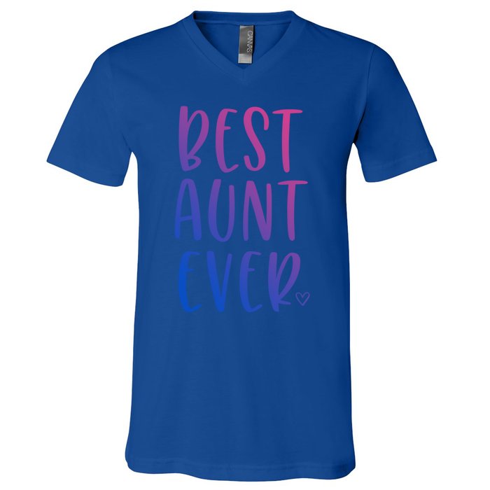 Best Aunt Ever Auntie Gift V-Neck T-Shirt