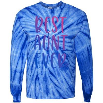 Best Aunt Ever Auntie Gift Tie-Dye Long Sleeve Shirt