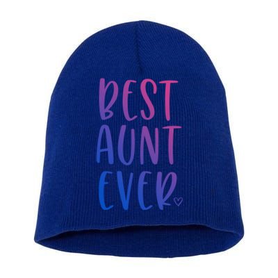 Best Aunt Ever Auntie Gift Short Acrylic Beanie