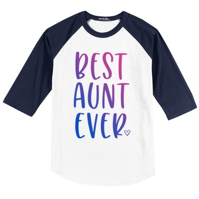 Best Aunt Ever Auntie Gift Baseball Sleeve Shirt