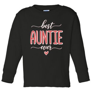 Best Aunt Ever New Auntie Gift Idea Toddler Long Sleeve Shirt