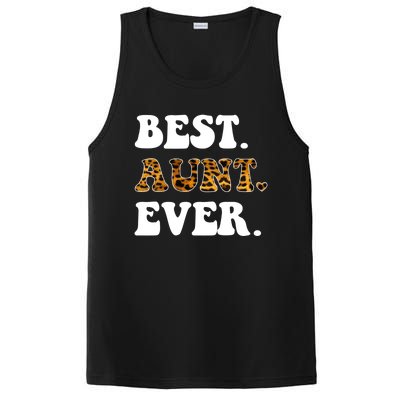 Best Aunt Ever Leopard Funny Auntie Mothers Day Cool Gift PosiCharge Competitor Tank