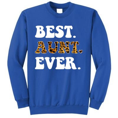 Best Aunt Ever Leopard Funny Auntie Mothers Day Cool Gift Sweatshirt