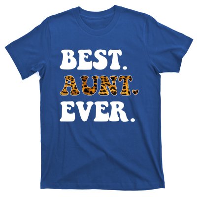 Best Aunt Ever Leopard Funny Auntie Mothers Day Cool Gift T-Shirt