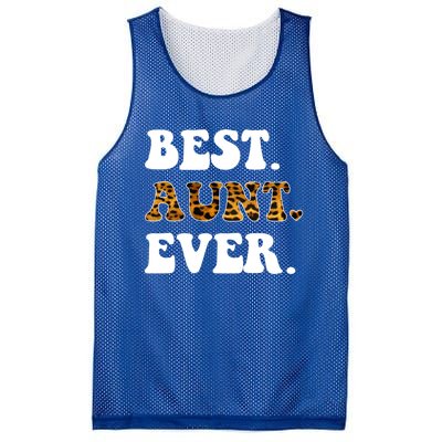 Best Aunt Ever Leopard Funny Auntie Mothers Day Cool Gift Mesh Reversible Basketball Jersey Tank