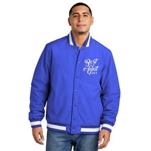 Best Aunt Ever New Auntie Funny Gift Best Great Blessed Auntie Great Gift Insulated Varsity Jacket