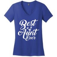 Best Aunt Ever New Auntie Funny Gift Best Great Blessed Auntie Great Gift Women's V-Neck T-Shirt