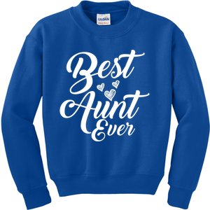 Best Aunt Ever New Auntie Funny Gift Best Great Blessed Auntie Great Gift Kids Sweatshirt