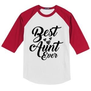 Best Aunt Ever New Auntie Funny Gift Best Great Blessed Auntie Great Gift Kids Colorblock Raglan Jersey