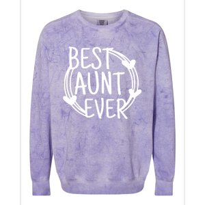 Best Aunt Ever Love Heart Gift Colorblast Crewneck Sweatshirt