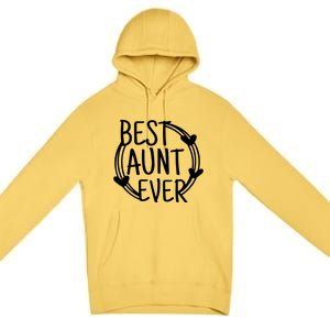 Best Aunt Ever Love Heart Gift Premium Pullover Hoodie