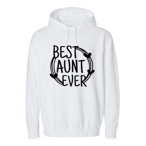 Best Aunt Ever Love Heart Gift Garment-Dyed Fleece Hoodie