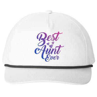 Best Aunt Ever New Auntie Funny Gift Best Great Blessed Auntie Gift Snapback Five-Panel Rope Hat