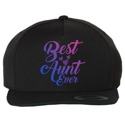 Best Aunt Ever New Auntie Funny Gift Best Great Blessed Auntie Gift Wool Snapback Cap