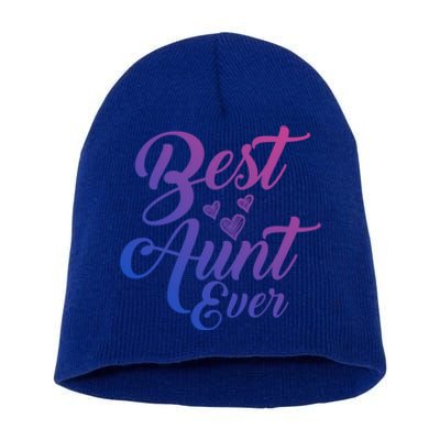 Best Aunt Ever New Auntie Funny Gift Best Great Blessed Auntie Gift Short Acrylic Beanie