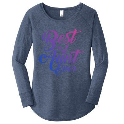 Best Aunt Ever New Auntie Funny Gift Best Great Blessed Auntie Gift Women's Perfect Tri Tunic Long Sleeve Shirt