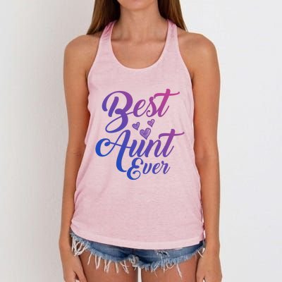 Best Aunt Ever New Auntie Funny Gift Best Great Blessed Auntie Gift Women's Knotted Racerback Tank