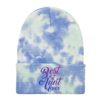 Best Aunt Ever New Auntie Funny Gift Best Great Blessed Auntie Gift Tie Dye 12in Knit Beanie