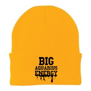 Big Aquarius Energy Zodiac Sign Drip Birthday Knit Cap Winter Beanie