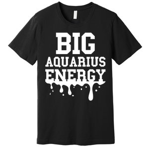 Big Aquarius Energy Zodiac Sign Drip Birthday Premium T-Shirt