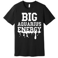 Big Aquarius Energy Zodiac Sign Drip Birthday Premium T-Shirt