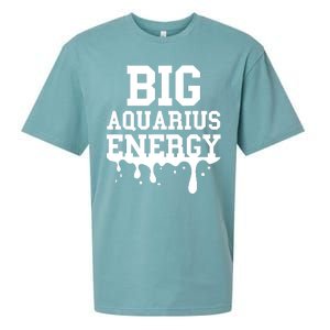 Big Aquarius Energy Zodiac Sign Drip Birthday Sueded Cloud Jersey T-Shirt