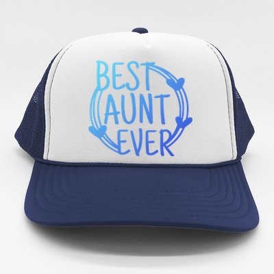 Best Aunt Ever Love Heart Gift Trucker Hat