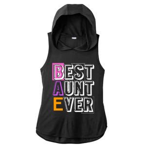 Best Aunt Ever Niece Nephew Auntie Gift Ladies PosiCharge Tri-Blend Wicking Draft Hoodie Tank