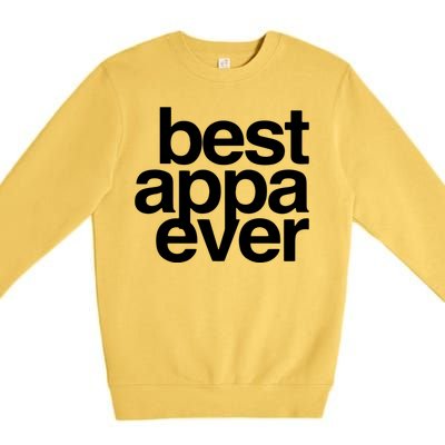 Best Appa Ever Korean Fathers Day Shirts Dad Premium Crewneck Sweatshirt