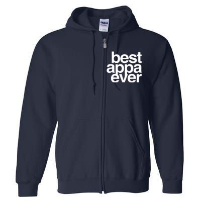 Best Appa Ever Korean Fathers Day Shirts Dad Full Zip Hoodie