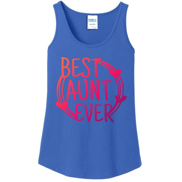 Best Aunt Ever Love Heart Gift Ladies Essential Tank