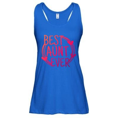 Best Aunt Ever Love Heart Gift Ladies Essential Flowy Tank