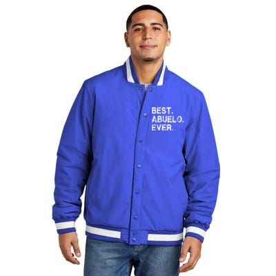 Best Abuelo Ever Funny Fathers Day Birthday Present Abuelo Meaningful Gift Insulated Varsity Jacket