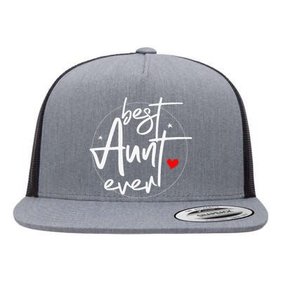 Best Aunt Ever Cool Aunt Flat Bill Trucker Hat